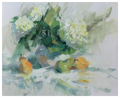 Hydrangeas and Pears