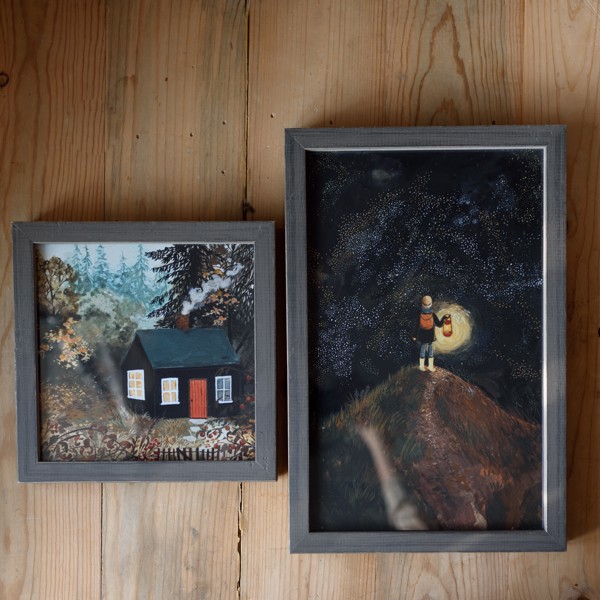 Two small framed paintings