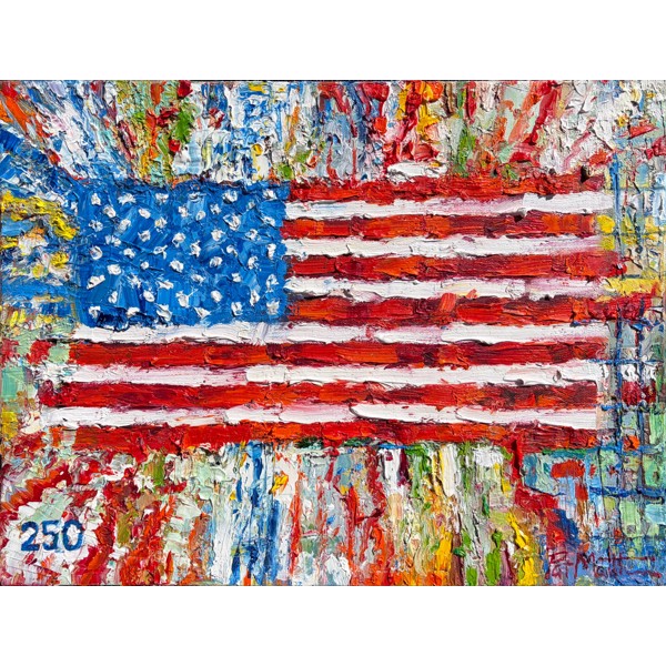 Celebrating America's 250th, original oil painting by Pat Matthews