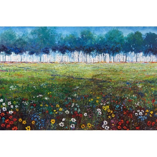 Springtime Harmony, original oil painting by Pat Matthews