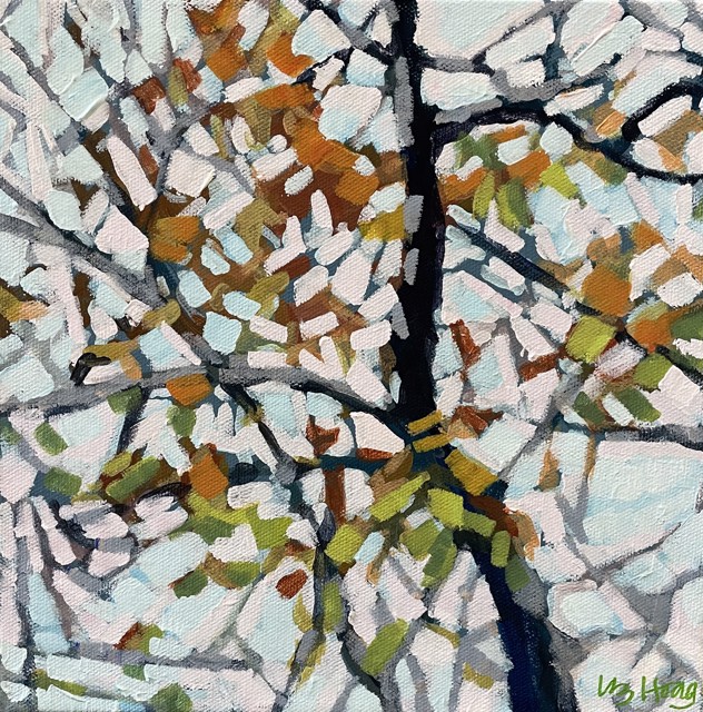 Liz Hoag | Few Leaves Left | Acrylic on Canvas | 10" X 10" | $600