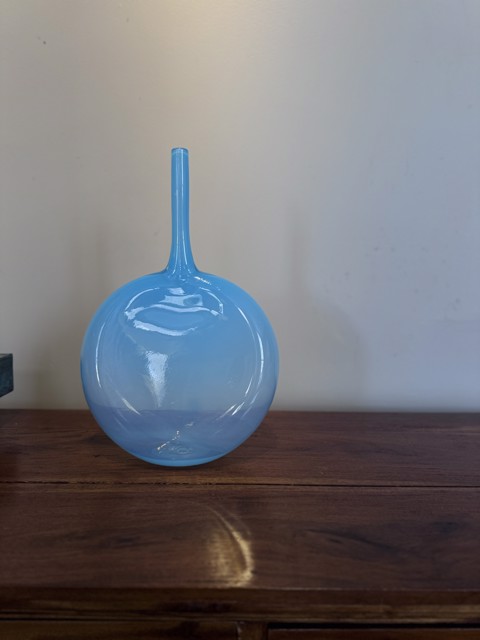 Light Blue Flat Bottle