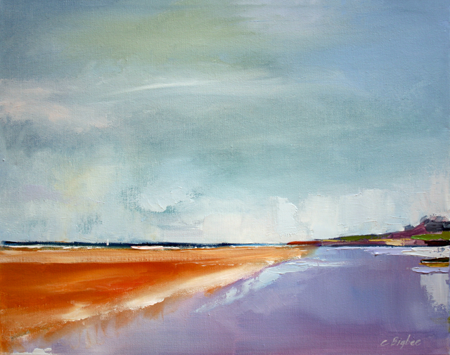 Claire Bigbee | Horizon on the Riverside | Oil on Canvas | 14" X 18" | Sold