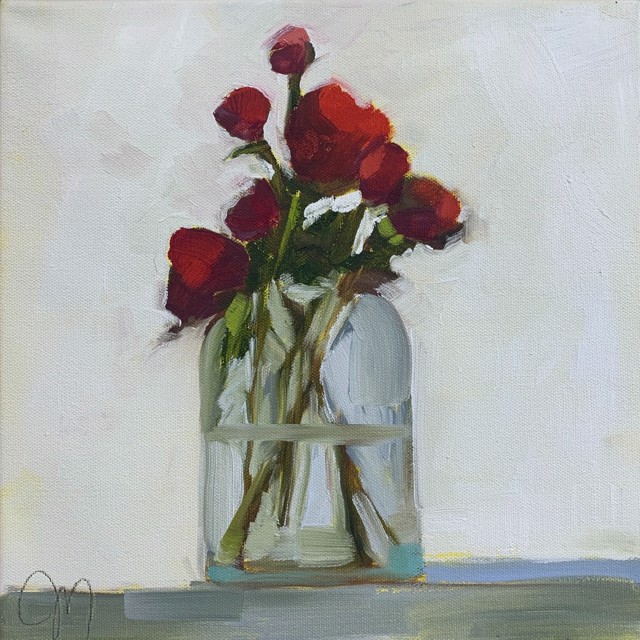 Jill Matthews | Reds 2 | Oil on Canvas | 12" X 12" | Sold