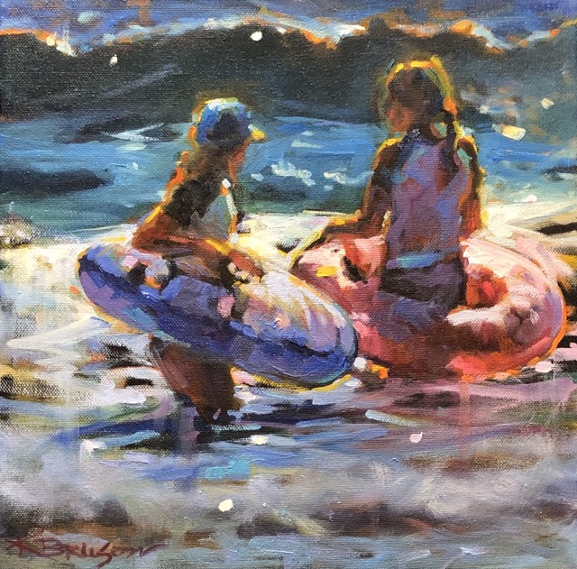 Karen Bruson | I'll Count to Three | Oil on Canvas | 12" X 12" | $495.00