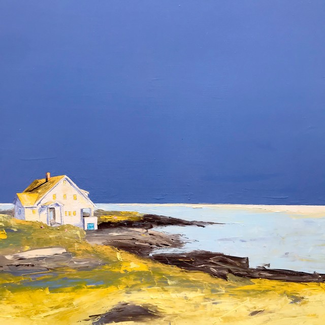 Janis H. Sanders | Island Edge | Oil on Panel | 30" X 30" | Sold