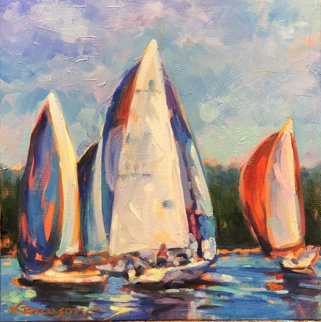 Karen Bruson | Sail Away | Oil on Canvas | 12" X 12" | $495