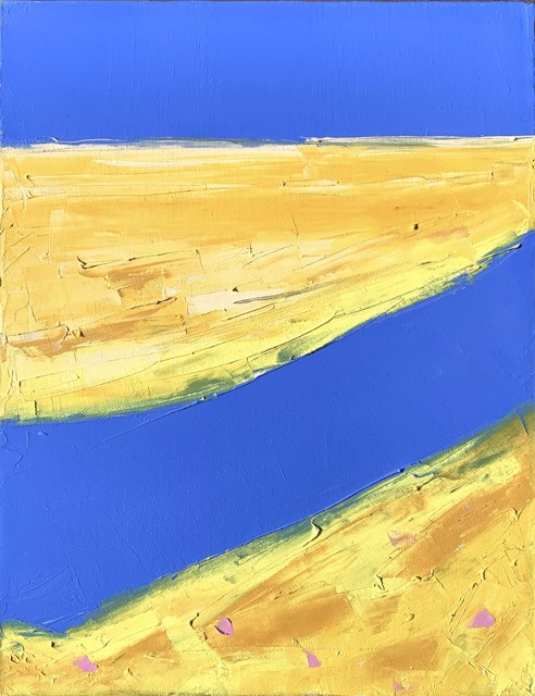 Janis H. Sanders | Marsh & 6 Roses | Oil on Canvas | 14" X 11" | $875