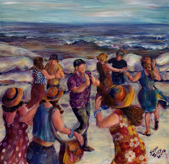 Susan Tobey White | Sea the Rhythm  - Designer's Choice 2020 | Acrylic on Canvas | 18" X 18" | $1,800