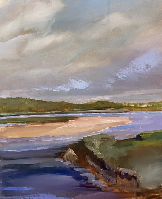 Claire Bigbee | Behind The Dunes on Mousam River, Parsons Beach | Oil on Canvas | 24" X 20" | $2,640