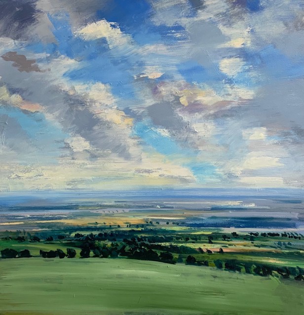 Craig Mooney | Blue Horizon | Oil on Canvas | 46" X 46" | Sold