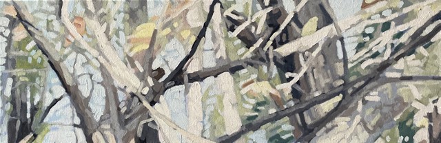 Liz Hoag | Fall Branches | Oil on Canvas | 12" X 36" | $1,500