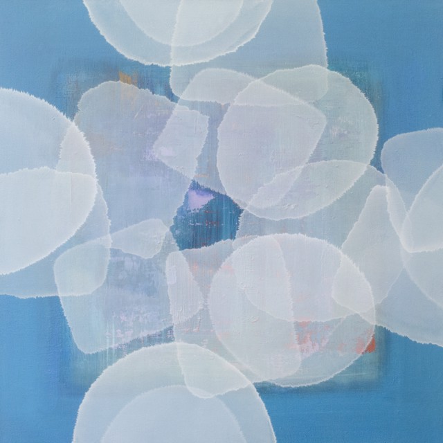 Charles Bluett | The Blue Float | Oil on Canvas | 30" X 30" | $3,900