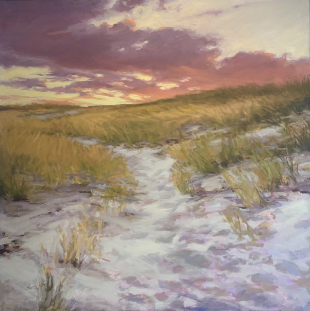 Margaret Gerding | Rose Colored Sky | Oil on Canvas | 40" X 40" | Sold