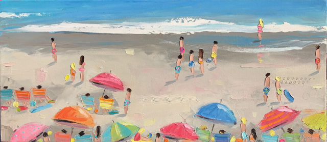 Bethany Harper Williams | Beach Soccer | Oil on Canvas | 32" X 14" | Sold
