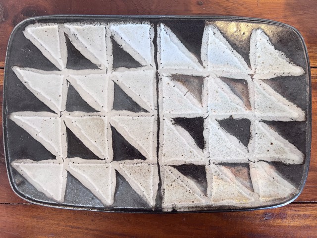 Rectangular Platter with Triangles