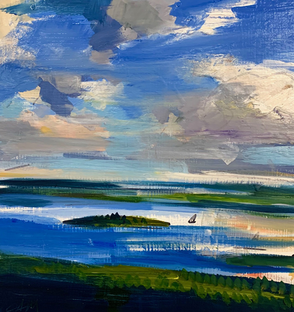 Craig Mooney | Channel Clouds | Oil on Panel | 12" X 12" | $950.00
