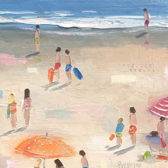 Bethany Harper Williams | Beach Buddies | Oil on Canvas | 16" X 16" | Sold