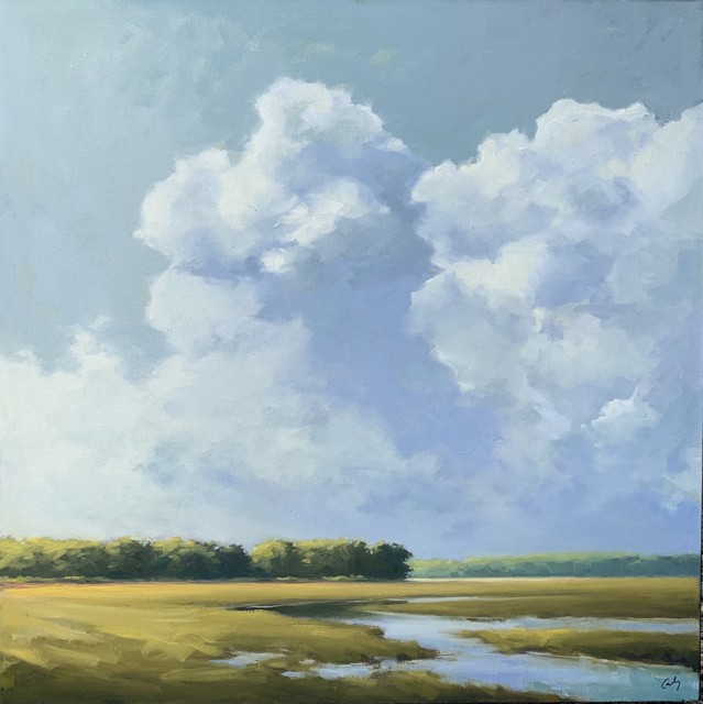 Margaret Gerding | Beach Clouds I | Oil on Canvas | 30" X 30" | $5,000