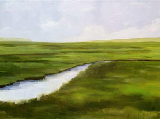 Jill Matthews | Cape Porpoise Marsh | Oil on Canvas | 30" X 40" | $2,950