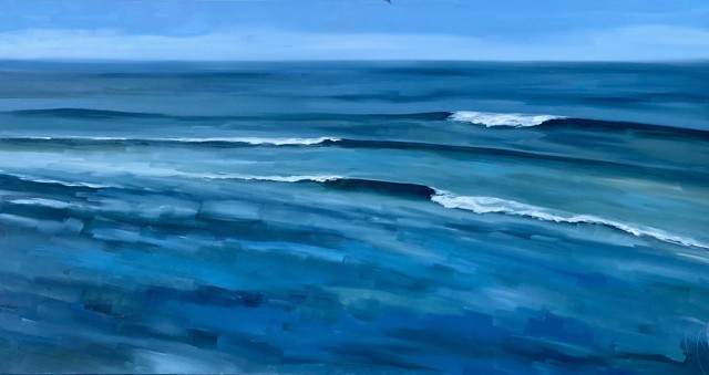 Jill Matthews | Ogunquit Break II | Oil on Canvas | 24" X 48" | Sold
