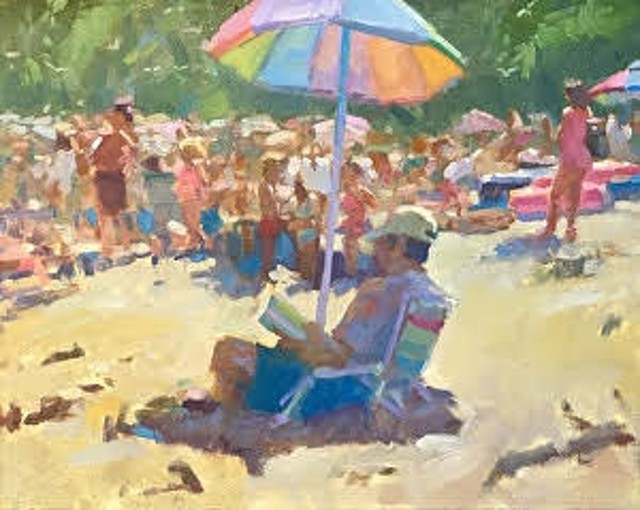 Daniel Corey | Beach Reader | Oil on Canvas | 16" X 20" | $2,200