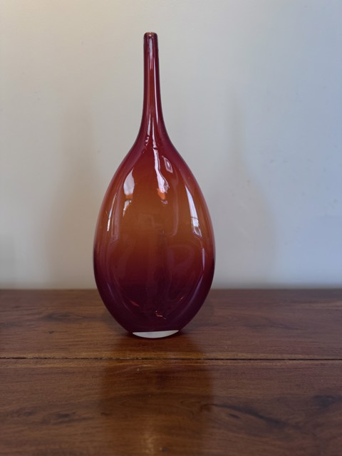 Deep Red Tall Flat Bottle