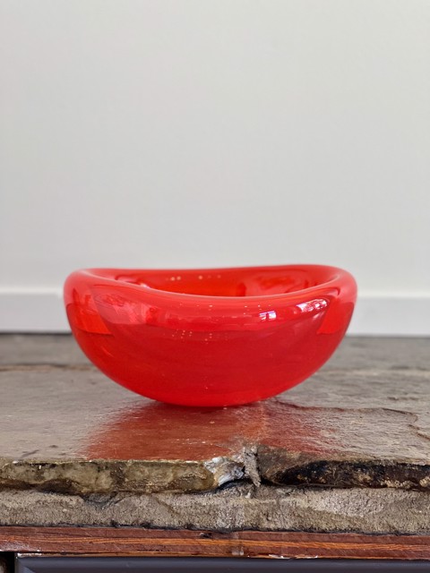 Red Large Solid Eclipse Bowl