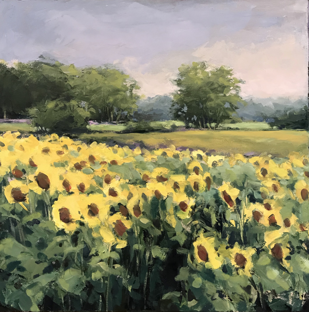 Margaret Gerding | Colby Farm I | Oil on Canvas | 18" X 18" | $2,800