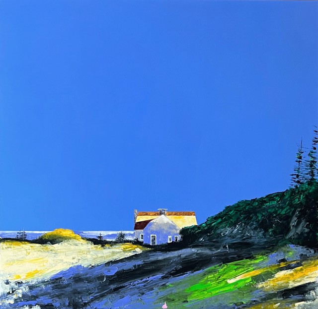 Janis H. Sanders | Seaside Rose | Oil on Panel | 32.25" X 33.12" | $4,825