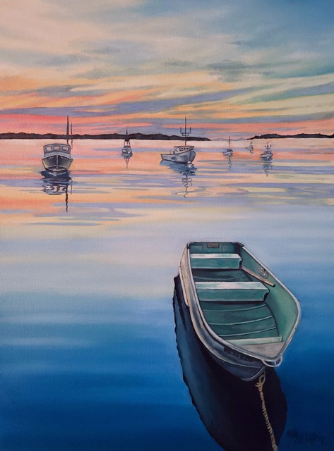 Kelly Ufkin | Camp Ellis, Maine | Oil on Canvas | 24" X 18" | $2,500