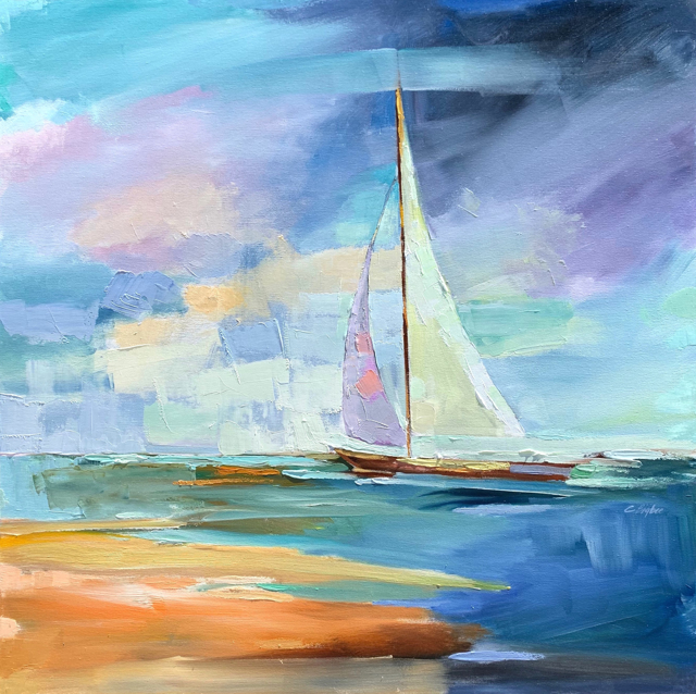 Claire Bigbee | Adrift in Time | Oil on Canvas | 36" X 36" | Sold