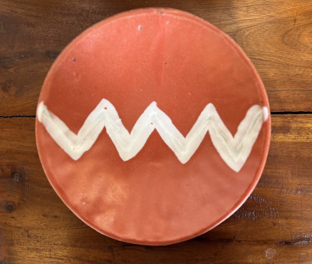 Small Red Serving Plate