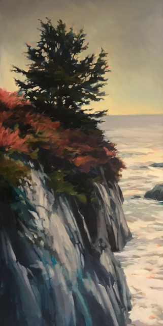 Margaret Gerding | Rocky Coast I | Oil on Canvas | 36" X 18" | Sold