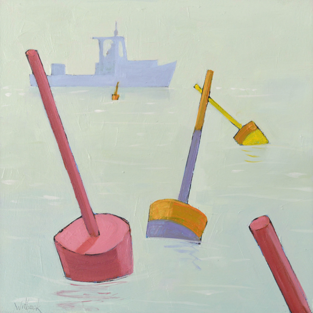 David Witbeck | Buoys #3 | Oil on Panel | 12" X 12" | Sold