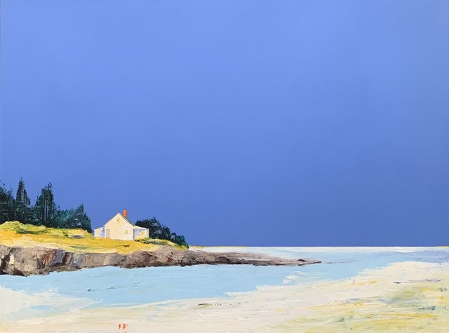 Janis H. Sanders | Coast Pines & Rocks | Oil on Panel | 29.75" X 40" | Sold