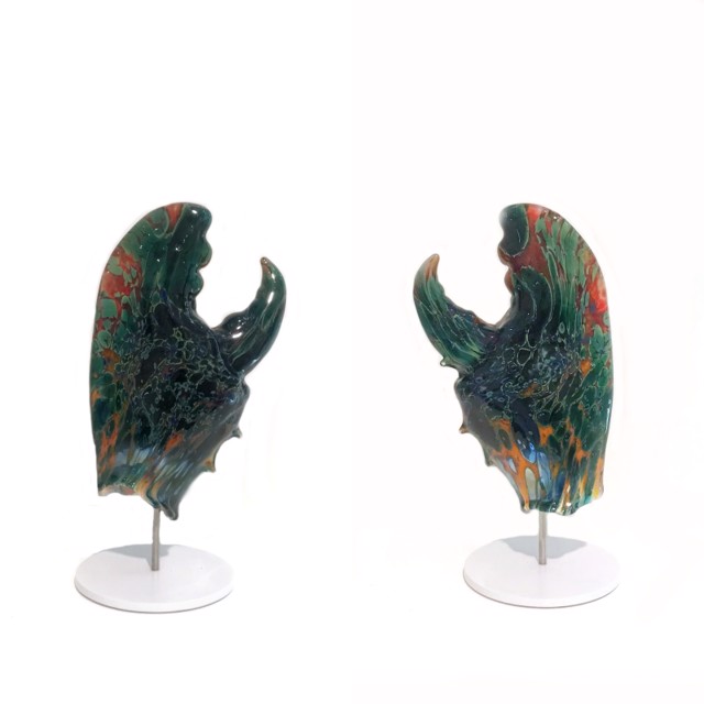 Richard Remsen | Glass Claw with Metal Base | Blown glass | 11" X 6" | Sold