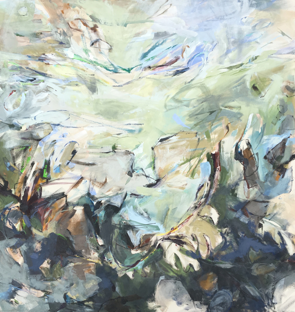 Jeffrey T. Fitzgerald | Seaweeding | Acrylic on Canvas | 48" X 46" | $5,300