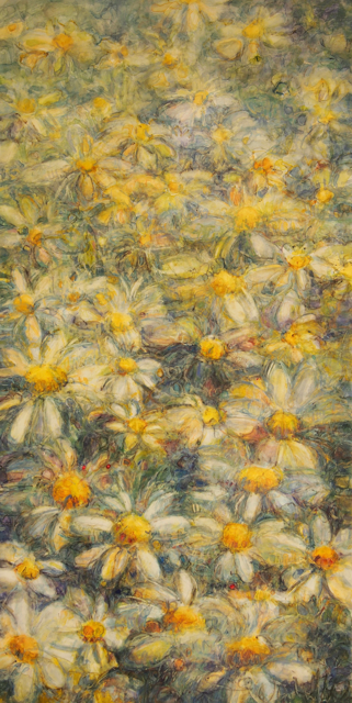 Susan Wahlrab | Daisy, Daisy | Varnished Watercolor on Archival Clayboard | 24" X 12" | Sold