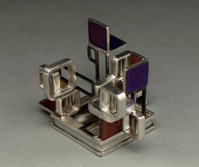 Susan Bennett | Mondrian's Grid | Stainless Steel | 5" X 7" | $2,000
