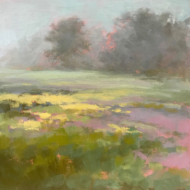 Margaret Gerding | Morning Light-Day 28 | Oil on Panel | 8" X 8" | Sold