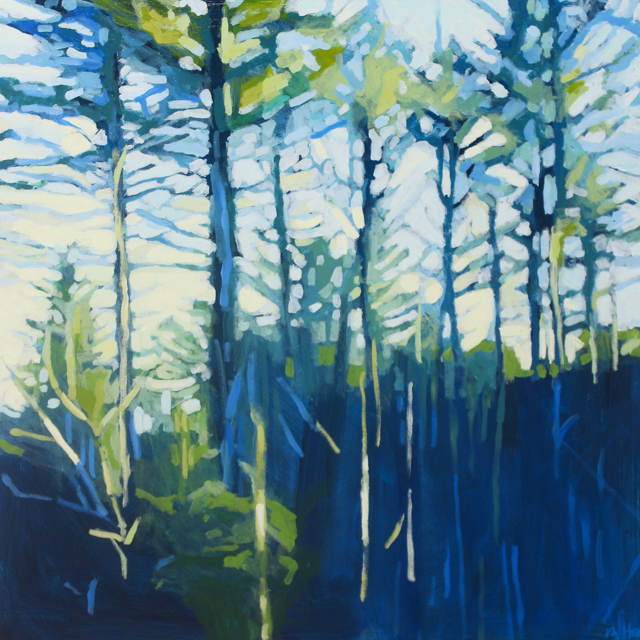 Liz Hoag | Trees in Shadow | Acrylic | 24" X 24" | Sold