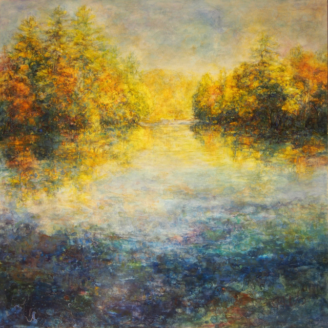 Susan Wahlrab | Water-Color - Revisited - Designer’s Choice People’s Choice #1 | Varnished Watercolor on Archival Claybord | 36" X 36" | Sold