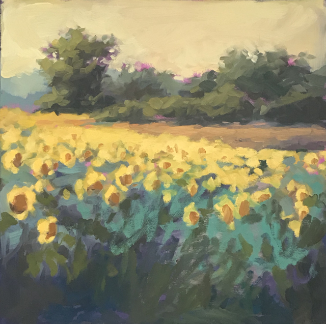 Margaret Gerding | Colby Farm II | Oil on Canvas | 18" X 18" | $2,800