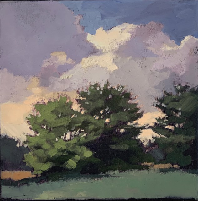 Margaret Gerding | Approaching Clouds | Oil on Canvas | 12" X 12" | $1,800