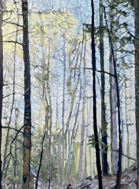 Liz Hoag | Pale Yellows | Acrylic on Canvas | 48" X 36" | Sold