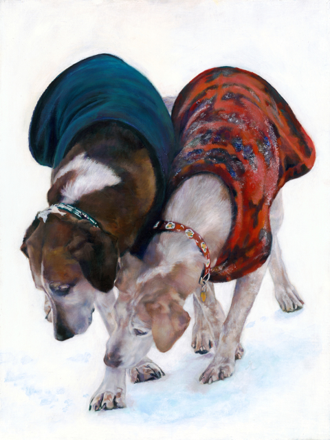 Gloria Najecki | Charlie and Isabel | Acrylic on Linen on Panel | 24" X 18" | Price on Request