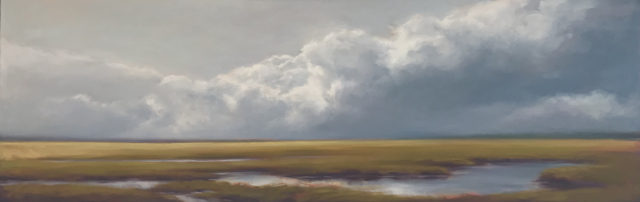 Margaret Gerding | Clouds Over the Horizon II | Oil on Canvas | 18" X 54" | Sold