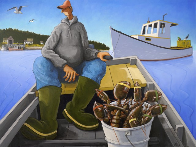 David Witbeck | Bert's Bucket of Bugs | Oil on Canvas | 36" X 48" | $11,700