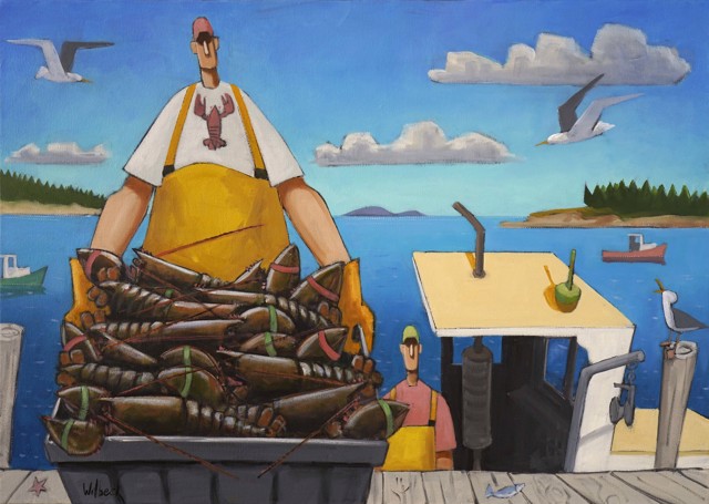 David Witbeck | Lobster Dock | Oil on Canvas | 22" X 31" | Sold